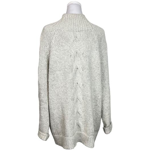 LA Hearts Tunic Cable Knit Oversized Sweater Pale Heather Gray Size S - Picture 2 of 8